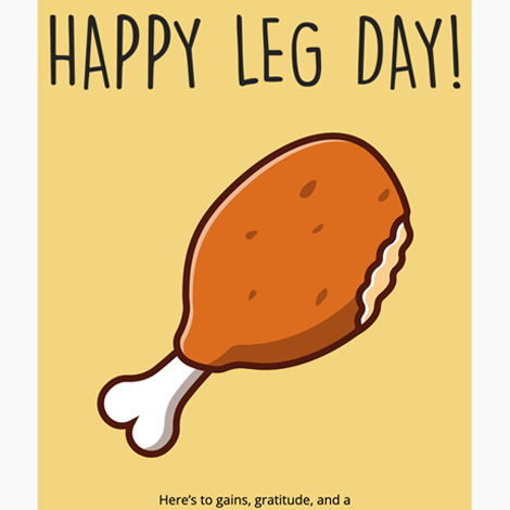 Happy Leg Day Thanksgiving eCard